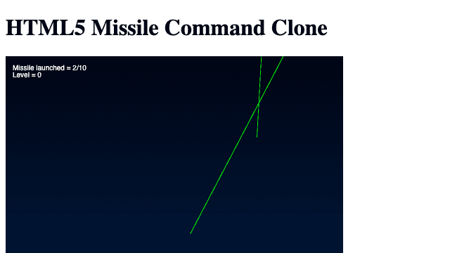 Missile Command JavaScript Clone