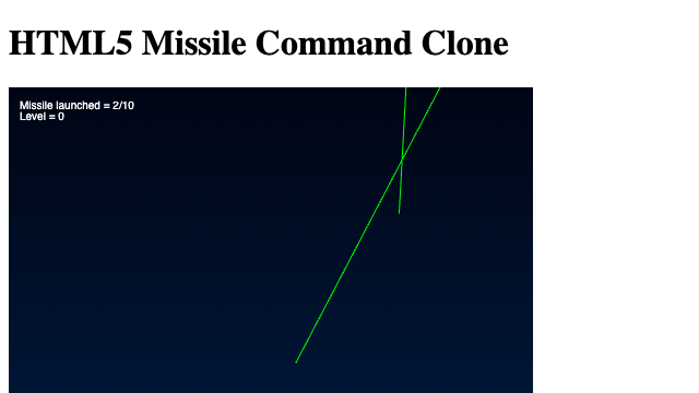 Missile Command JavaScript Clone