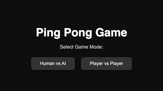 ping pong game