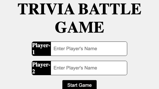 Trivia Battle Game